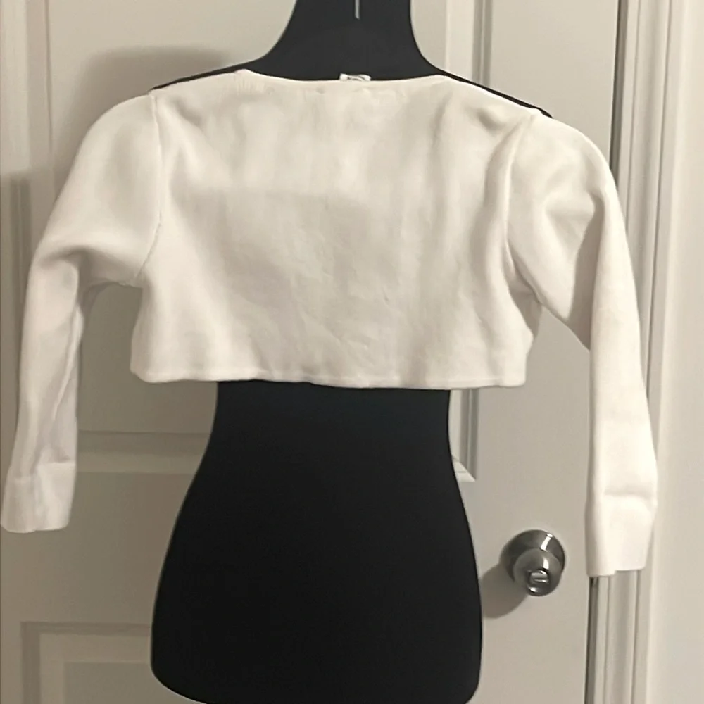 Children's Place White Eyelet Cardigan Sweater Size S 5/6